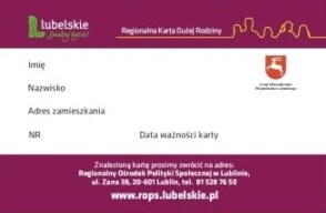 Regionalna Karta dużej rodziny