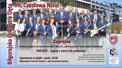 Biłgorajska Orkiestra Dęta im. Czesława Nizio zaprasza osoby grające na instrumentach do współpracy