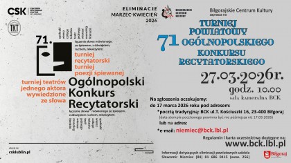 Turniej Powiatowy 71. Ogólnopolskiego Konkursu Recytatorskiego