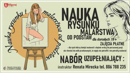 Nauka rysunku i malarstwa- nabór uzupełniający
